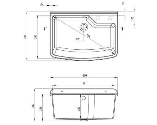 Мийка кухонна Deante Garden (ZYT 310B)