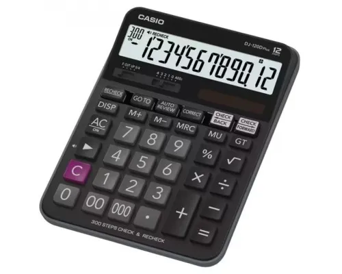 Калькулятор Casio DJ-120DPLUS, чорний (CALC-CAS-DJ-120DPLUS)