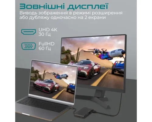 Концентратор Promate USB Hub 6 ports mediahub-c6.black (mediahub-c6.black)