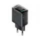 Зарядний пристрій Acefast 2xUSB 30W (USB-C+USB-A) Gan A98 Black (6974316283263)