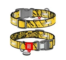 Нашийник для тварин WAUDOG Nylon з QR паспорто "Тінь Бетмена", світловідбивний XL (283-1081)