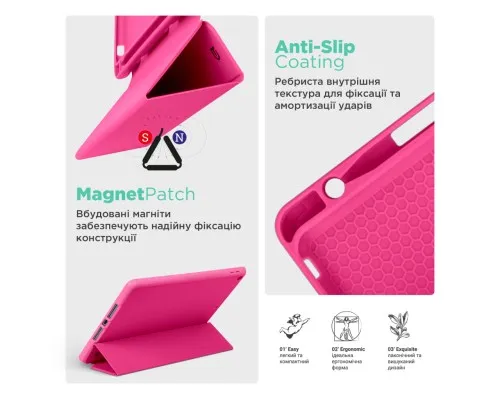 Чохол до планшета Armorstandart Smart Fold Pen Samsung Galaxy Tab A11 Rose Red (ARM89307)