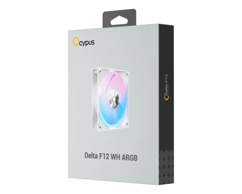 Кулер до корпусу OCYPUS DELTA F12 ARGB білий (DELTA-F12-WH1AM00X-GL)