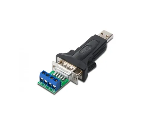 Перехідник USB to COM RS232/RS485 black Digitus (DA-70157)