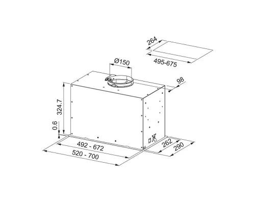 Витяжка кухонна Franke FBFE BK MATT A52 (305.0665.364)