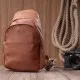 Сумка Vintage Жіноча через плече з екошкіри з акцентом на текстильну лямку Руда (22780)