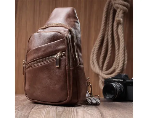 Сумка Vintage З однією лямкою через плече з екошкіри Коричнева (22760)