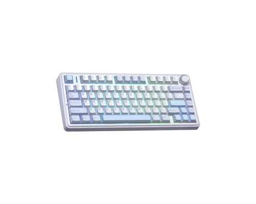Клавіатура Aula F75 Gasket Greywood V3 switch Hot-Swap PBT Wireless/Bluetooth/USB Blue (6948391208633)