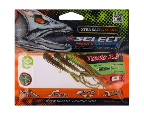 Силікон рибальський Select Toxic 2.3" 242 (6 шт/уп) (1870.73.25)