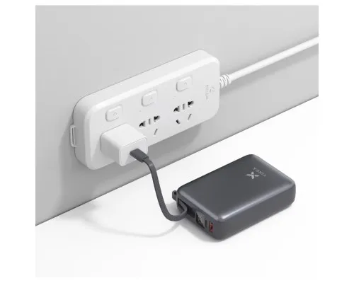 Батарея універсальна Vinga 20000 mAh 45W Display Cable (VPBB2045C)