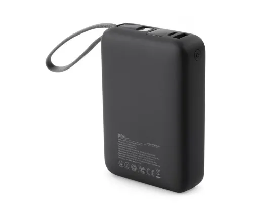 Батарея універсальна Vinga 20000 mAh 45W Display Cable (VPBB2045C)
