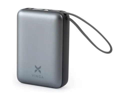 Батарея універсальна Vinga 20000 mAh 45W Display Cable (VPBB2045C)
