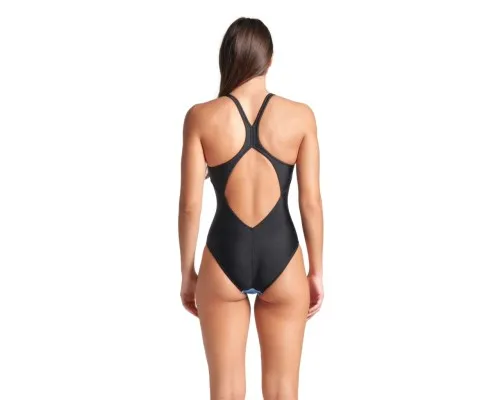 Купальник Arena Blue Flowers Swimsuit V Back 009027-850 синій, чорний 42 (3468337506454)