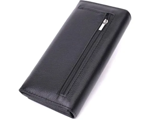 Гаманець ST Leather З натуральної шкіри Чорний (22523)