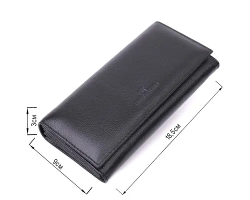 Гаманець ST Leather З натуральної шкіри Чорний (22523)