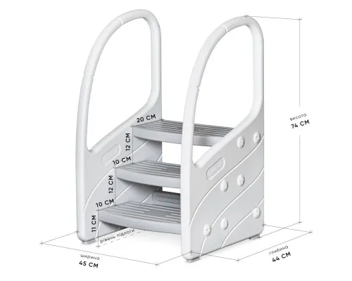 Підставка дитяча Mealux Kiko сходинка White (KD-F041-2 White)