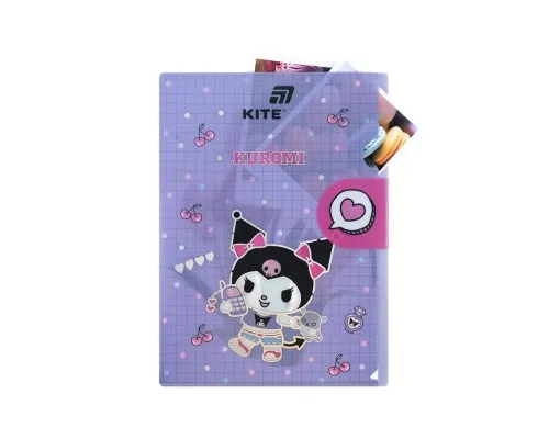 Папка - куточок Kite із клапаном A4 Kuromi (HK25-248-1)