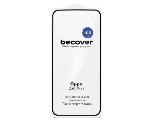 Скло захисне BeCover 10D Oppo A6 Pro Black (715716)
