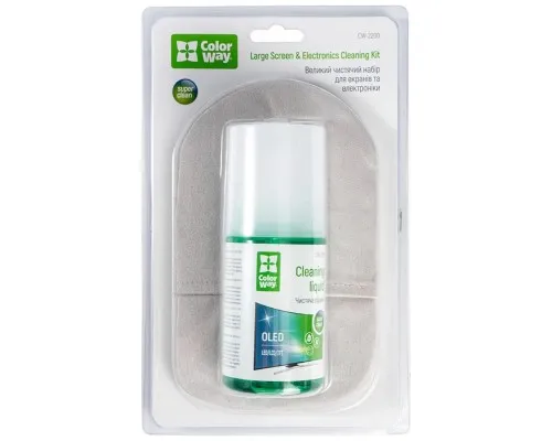 Спрей для очищення ColorWay Screens Cleaning Kit TV/OLED/LED/LCD 200ml + Microfibre (CW-2200)