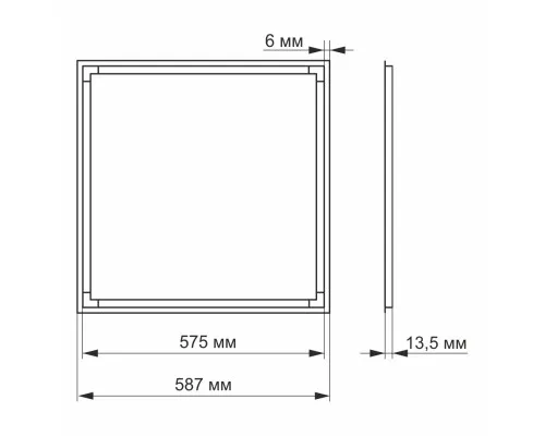 Світильник Videx LED панель ART 40W 5000K (VL-PA405W)