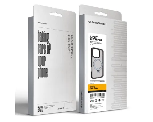 Чохол до мобільного телефона Armorstandart Unit Stand Apple iPhone 16 Pro Black (ARM78733)