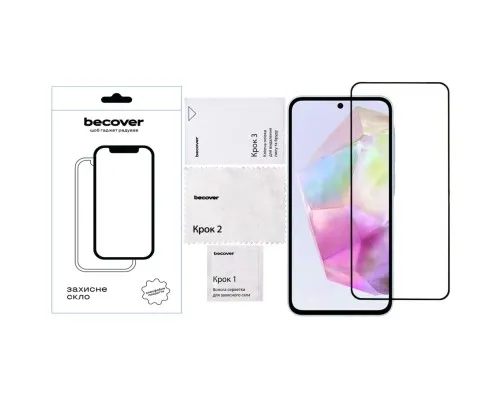 Скло захисне BeCover Samsung Galaxy A36 SM-A366 Black (712886)