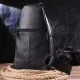Сумка Vintage Слінг з натуральної фактурної шкіри Чорна (21400)