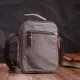 Сумка Vintage Чоловіча з щільного текстилю Сіра (22217)