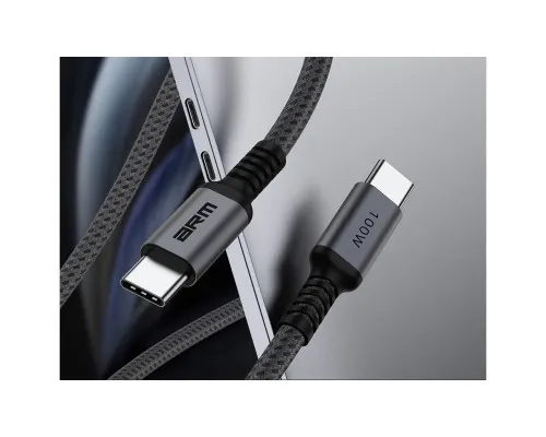 Дата кабель USB-C to USB-C 1.0m PD 100W black-grey Armorstandart (ARM69370)