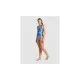Купальник Arena Blue Flowers Swimsuit V Back 009027-850 синій, чорний 44 (3468337506461)