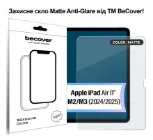Скло захисне BeCover Matte Anti-Glare Apple iPad Air 11" M2/M3 (2024/2025) (713705)