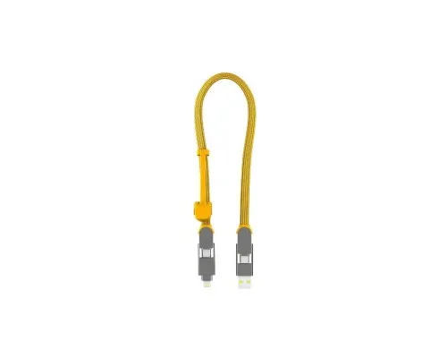 Дата кабель 6in1 inCharge XL 0.3m yellow Rolling Square (XLS03R)