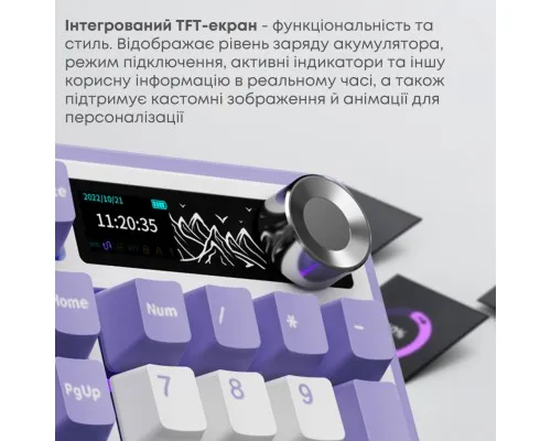 Клавіатура Ajazz Maillard V2 Maillard Switch Wireless/Bluetooth/USB UA Purple/White/Blue (AK980-V2-M-PWB)