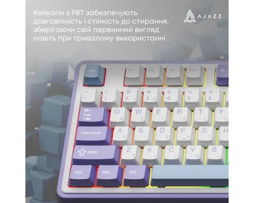 Клавіатура Ajazz Maillard V2 Maillard Switch Wireless/Bluetooth/USB UA Purple/White/Blue (AK980-V2-M-PWB)