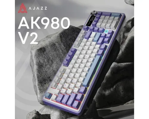 Клавіатура Ajazz Maillard V2 Maillard Switch Wireless/Bluetooth/USB UA Purple/White/Blue (AK980-V2-M-PWB)