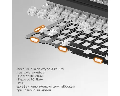 Клавіатура Ajazz Maillard V2 Maillard Switch Wireless/Bluetooth/USB UA Purple/White/Blue (AK980-V2-M-PWB)