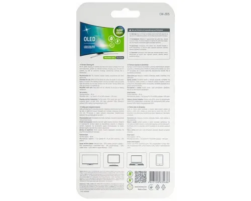 Спрей для очищення ColorWay Screens Cleaning Kit TV/OLED/LED/LCD 60ML + Microfibre (CW-2615)