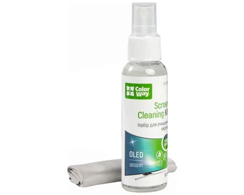 Спрей для очищення ColorWay Screens Cleaning Kit TV/OLED/LED/LCD 60ML + Microfibre (CW-2615)