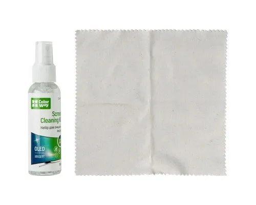 Спрей для очищення ColorWay Screens Cleaning Kit TV/OLED/LED/LCD 60ML + Microfibre (CW-2615)