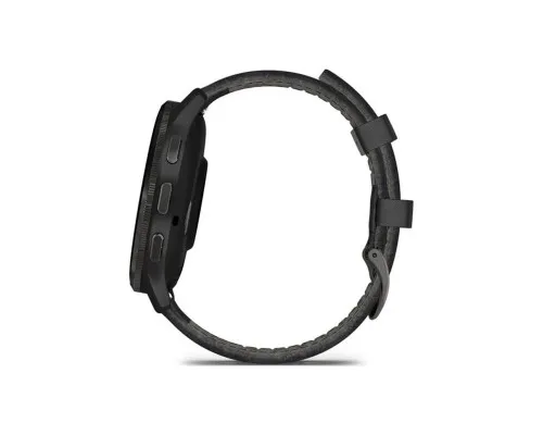 Смарт-годинник Garmin Venu 3, Black + Slate, Leather, GPS (010-02784-52)
