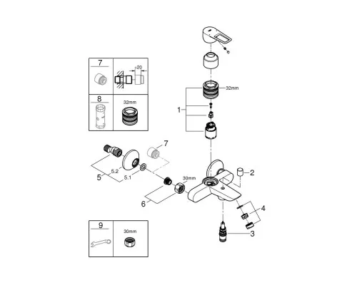 Змішувач Grohe BauLoop New (23603001)
