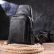 Сумка Vintage Через плече з натуральної шкіри Чорна (21284)
