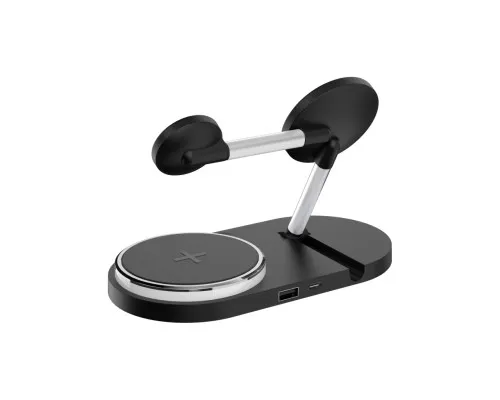 Зарядний пристрій Armorstandart Wireless Charging H102 3 in 1 Magnetic Black (ARM78103)
