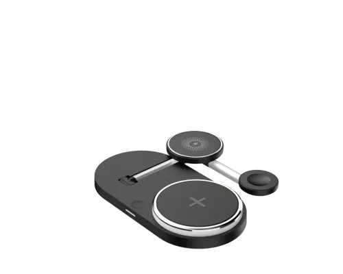 Зарядний пристрій Armorstandart Wireless Charging H102 3 in 1 Magnetic Black (ARM78103)