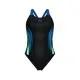 Купальник Arena Breath Swimsuit V Back Lb 008330-580 синій, чорний, бірюзовий 36 (3468337421962)