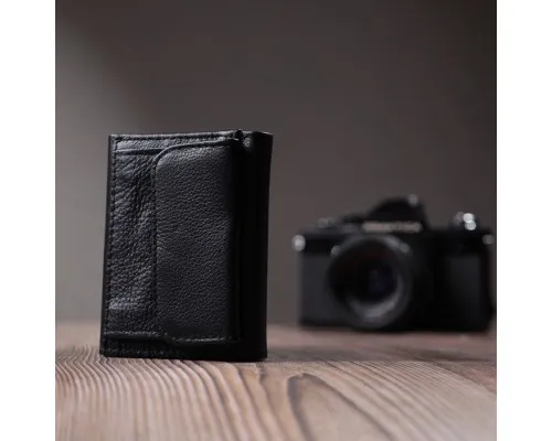 Гаманець ST Leather З натуральної шкіри Чорний (22742)