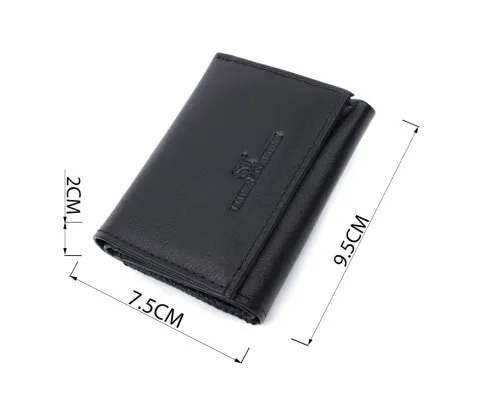 Гаманець ST Leather З натуральної шкіри Чорний (22742)