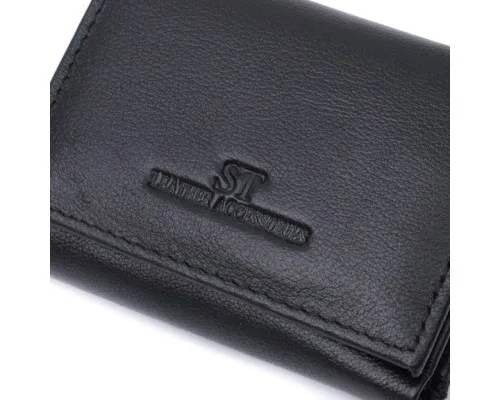 Гаманець ST Leather З натуральної шкіри Чорний (22742)