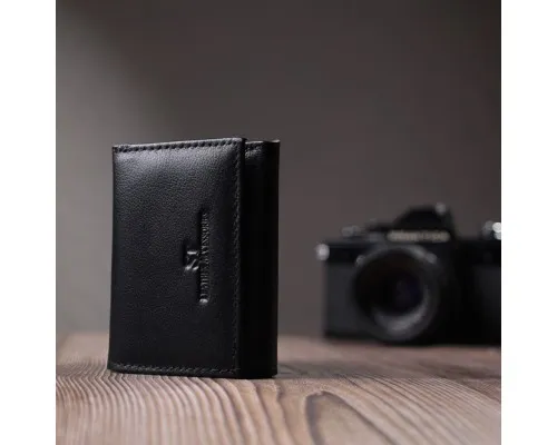 Гаманець ST Leather З натуральної шкіри Чорний (22742)