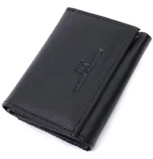 Гаманець ST Leather З натуральної шкіри Чорний (22742)
